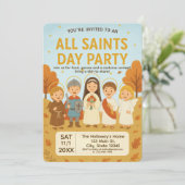 All Saints Day Kostuum Party Uitnodiging (Staand voorkant)