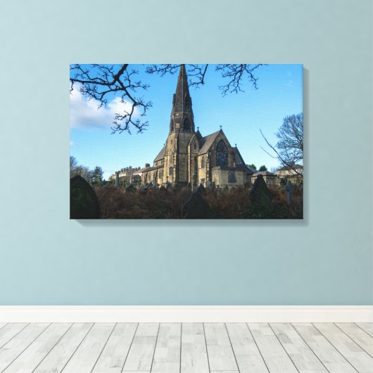 All Saints Kerk, Salterhebble Canvas Afdruk (Insitu (Houten vloer))