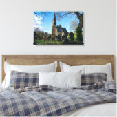 All Saints Kerk, Salterhebble Canvas Afdruk (Insitu (Slaapkamer))