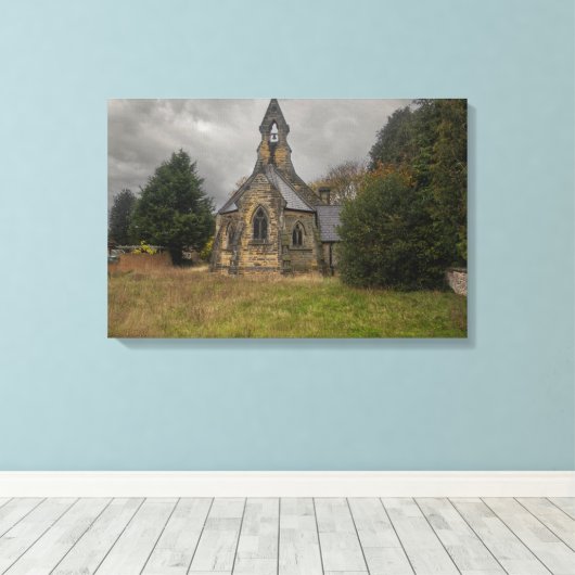 All Saints Kerk, Whitley Canvas Afdruk (Insitu (Houten vloer))