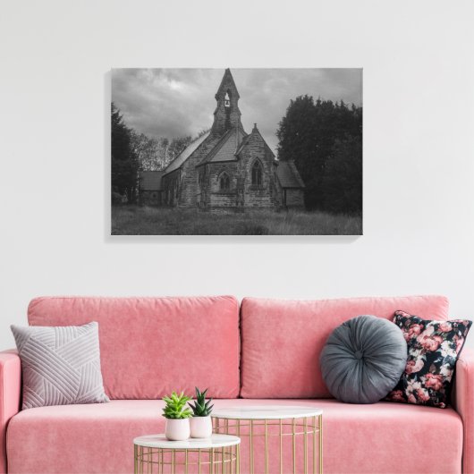 All Saints Kerk, Whitley Canvas Afdruk (Insitu (Woonkamer))
