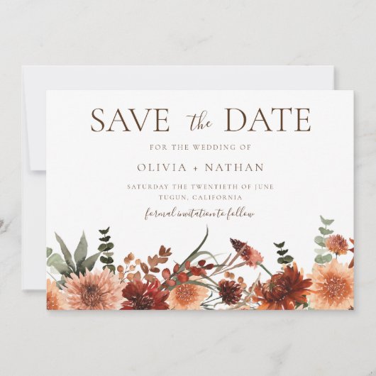 All Seasons Divine Boho Wedding Bewaar de datum Save The Date (Voorkant)