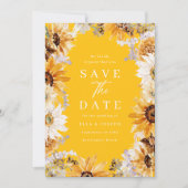 All Seasons Sunshine Sunflowers Wedding Save The Date (Voorkant)