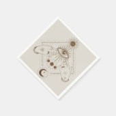 All-see eye mystic tarot bbq seance cocktail servet (Hoek)