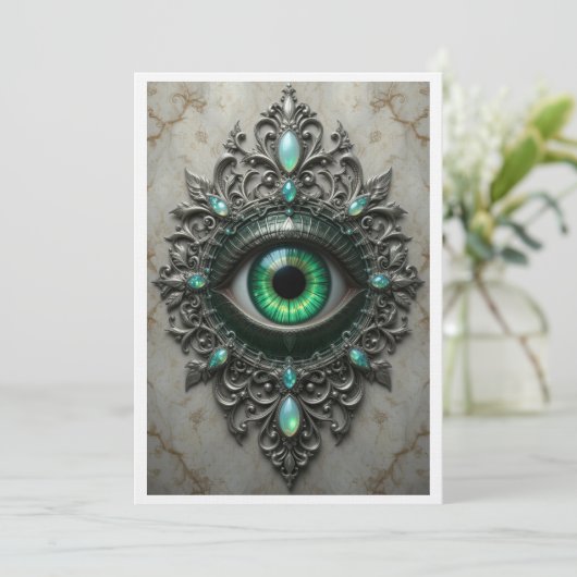 All Seeing Eye Broche Kaart (Staand voorkant)