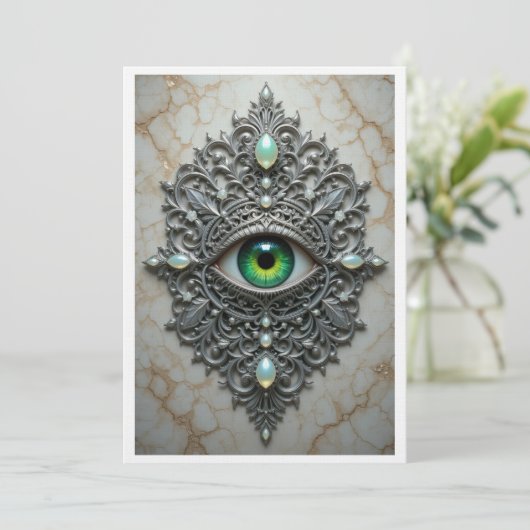 All Seeing Eye Brochekaart Bedankkaart (Staand voorkant)