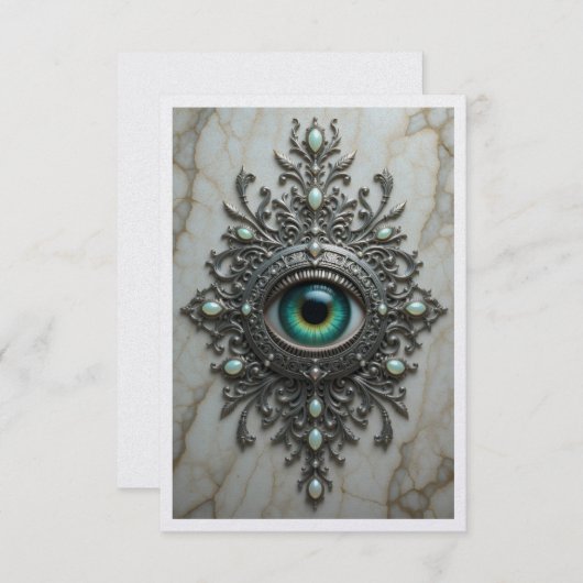 All Seeing Eye Brooch Card Bedankkaart (Voorkant / Achterkant)
