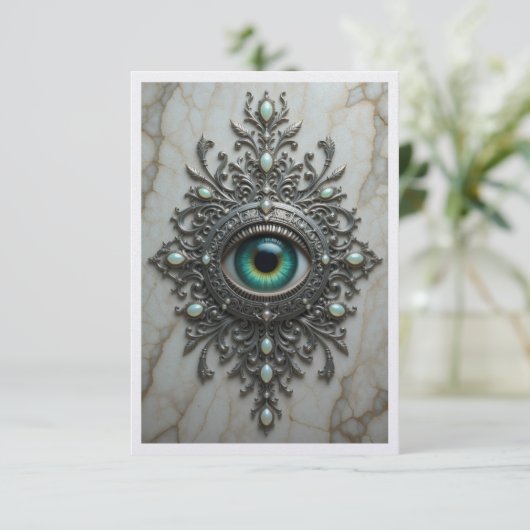 All Seeing Eye Brooch Card Bedankkaart (Staand voorkant)