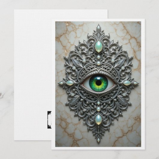 All Seeing Eye Brooch Card Bedankkaart (Voorkant / Achterkant)