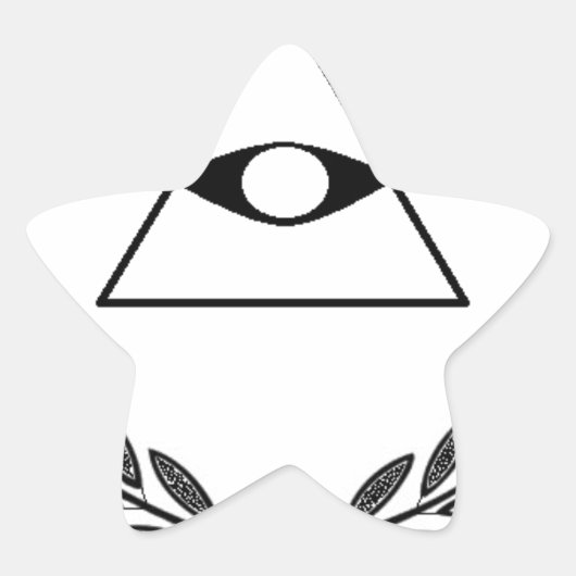 All Seeing Eye crest symboliek F&AM Ster Sticker (Voorkant)