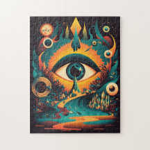 All Seeing Eye Puzzel | Psychedelische Kunst