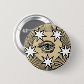 All-Seing Eye Ronde Button 5,7 Cm (Voorkant /achterkant)