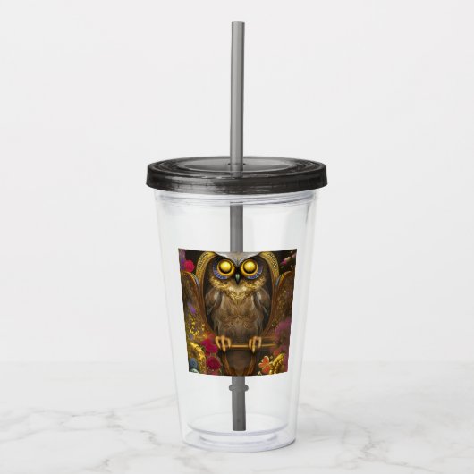 All-Seing Owl Acryl Drinkbeker (Voorkant)