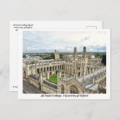 All Souls College, Universiteit van Oxford, Engela Briefkaart (Voorkant / Achterkant)