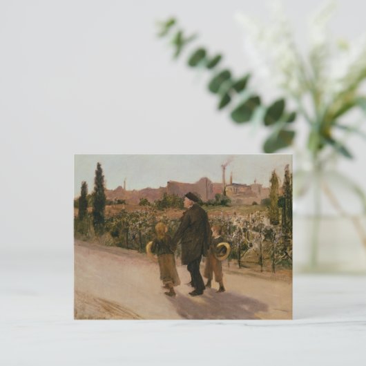 All Souls' Day, c.1882 Briefkaart (Staand voorkant)