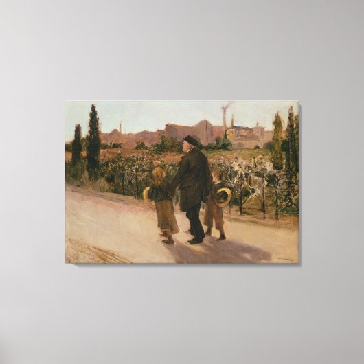 All Souls' Day, c.1882 Canvas Afdruk (Voorkant)