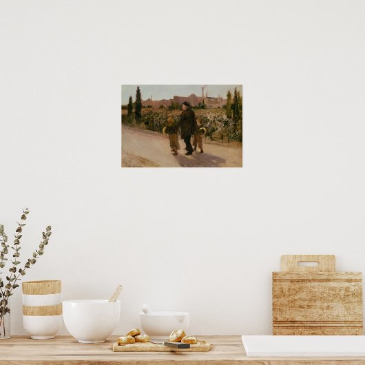 All Souls' Day, c.1882 Poster (Keuken)