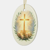 All Souls Day Feast Blessings with Cross Candles Keramisch Ornament (Links)