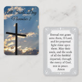 All Souls’ Day Prayer Card Plaatskaartje (Voorkant / Achterkant)