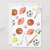 All Sports Let's Have a Ball Boy Birthday  Kaart (Achterkant)