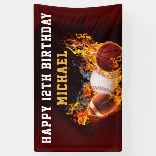 All-Sports verjaardagsfeestbanner | All-Sports col Spandoek (Verticaal)