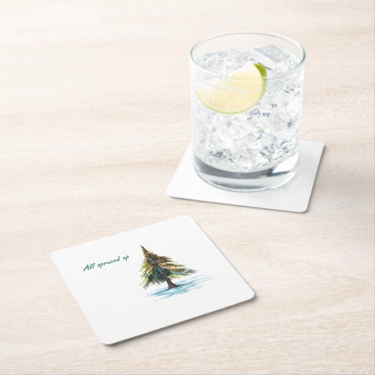 All spruced up kartonnen onderzetters (Insitu)