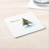 All spruced up kartonnen onderzetters (Schuin)