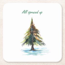 All spruced up kartonnen onderzetters