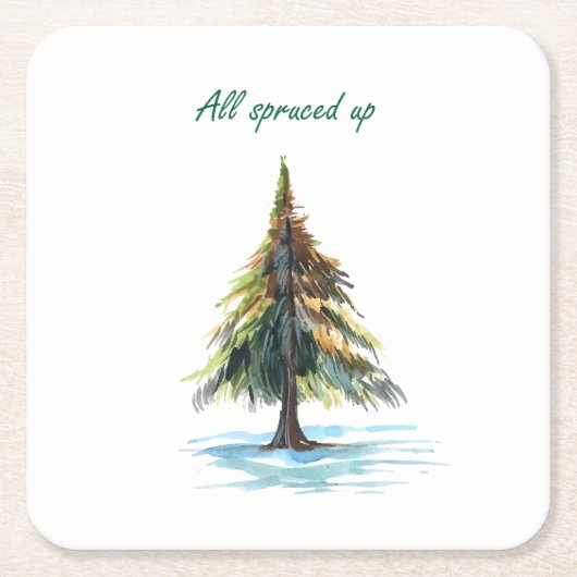 All spruced up kartonnen onderzetters (Voorkant)