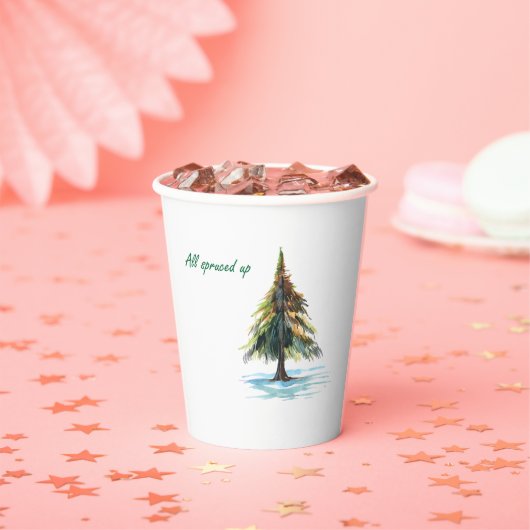 All spruced up papieren bekers (Insitu)