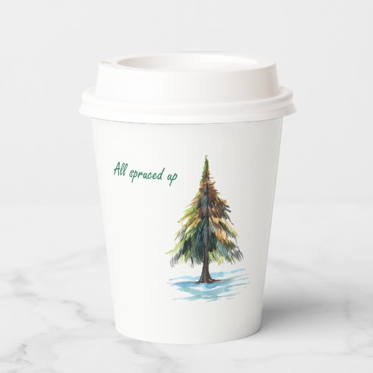 All spruced up papieren bekers (Achterkant)