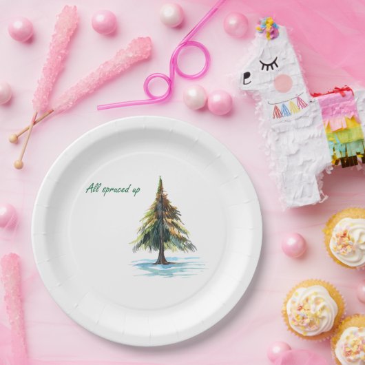 All spruced up papieren bordje (Feest)