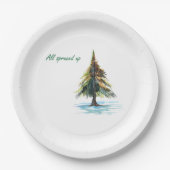 All spruced up papieren bordje (Voorkant)