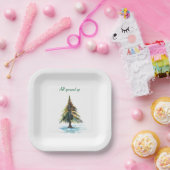 All spruced up papieren bordje (Feest)