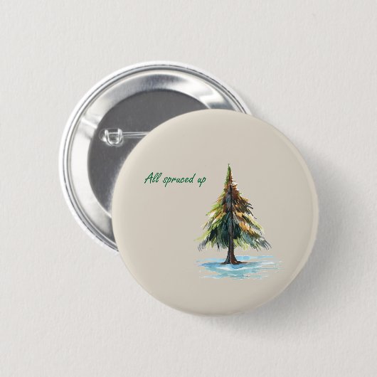 All spruced up ronde button 5,7 cm (Voorkant /achterkant)