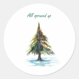 All spruced up ronde sticker