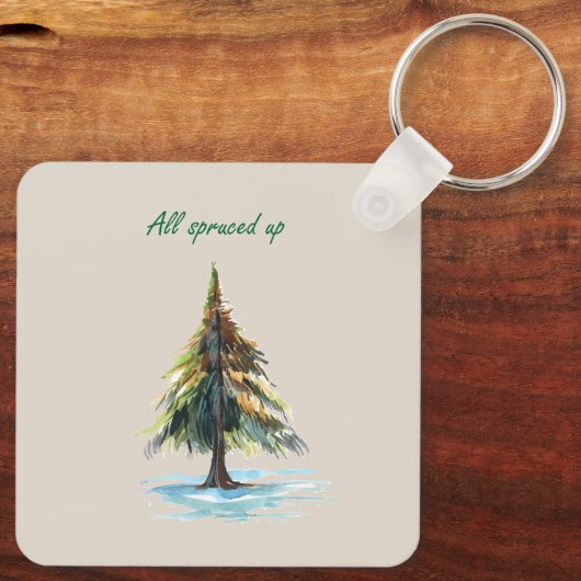 All spruced up sleutelhanger (Achterkant)