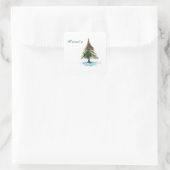 All spruced up vierkante sticker (Tas)