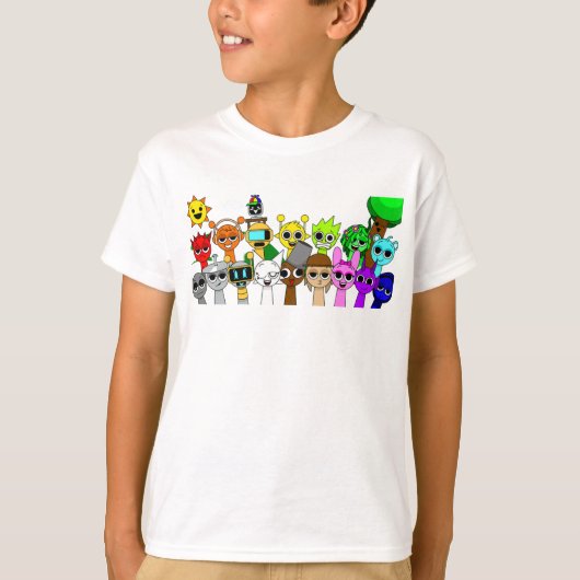 All Sprunki Fun Simon Oren Funbot Pinki Wenda  T-shirt (Voorkant)