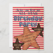 All-Star 2e verjaardag Denim Overalls Uitnodiging (Achterkant)