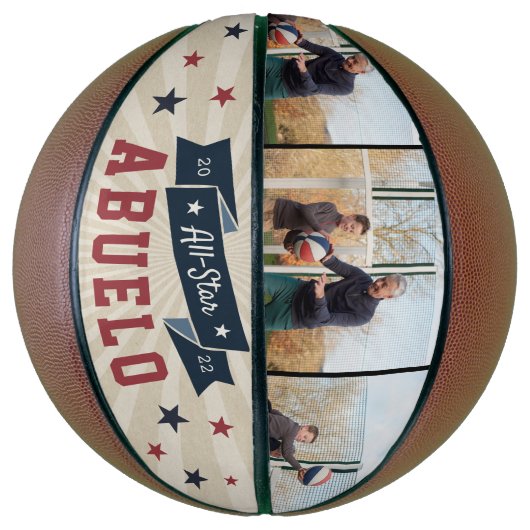 All-Star Abuelo Aangepaste foto opa Basketbal (Verticaal)