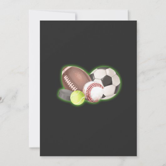 All Star All Sports Theme Kinderen Verjaardag Kaart (Achterkant)