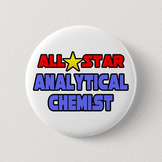 All Star Analytische Chemicus Ronde Button 5,7 Cm (Voorkant)