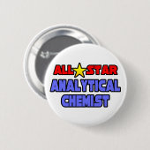 All Star Analytische Chemicus Ronde Button 5,7 Cm (Voorkant /achterkant)