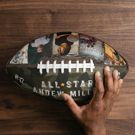 All-Star Army Camouflage Team Nummer Foto Collage American Football