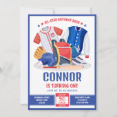 All Star Atleet Kinder Honkbal Verjaardag Kaart (Voorkant)