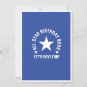 All Star Atleet Kinder Honkbal Verjaardag Kaart (Achterkant)