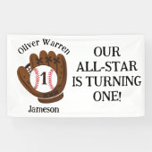 All-Star Baby Boy's 1e Verjaardag Baby shower Spandoek (Horizontaal)