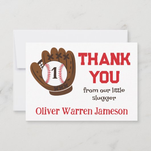 All-Star Baby Boy's 1e Verjaardag bedankje Bedankkaart (Voorkant)