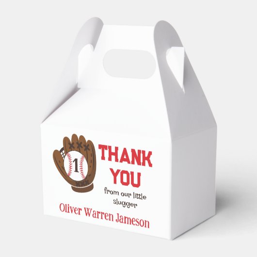 All-Star Baby Boy's 1e Verjaardag Dank u Bedankdoosjes (Achterkant)